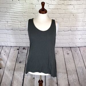 A.M.A by amaryllis XL gray tank top with asymmetrical front hem